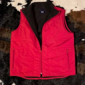 Charter club red black vest size small